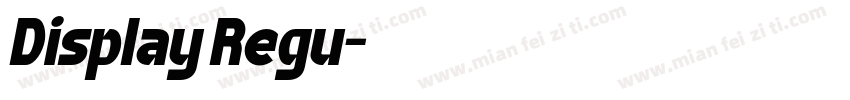 Display Regu字体转换